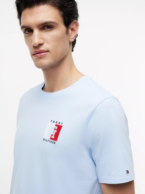 Мужская футболка Tommy Hilfiger 1161468135 (Голубой XL)