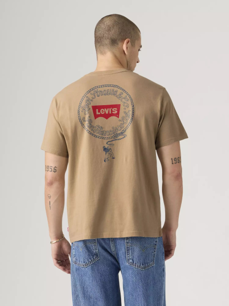 Мужская футболка Levi's с принтом 1161547540 (Коричневый L)