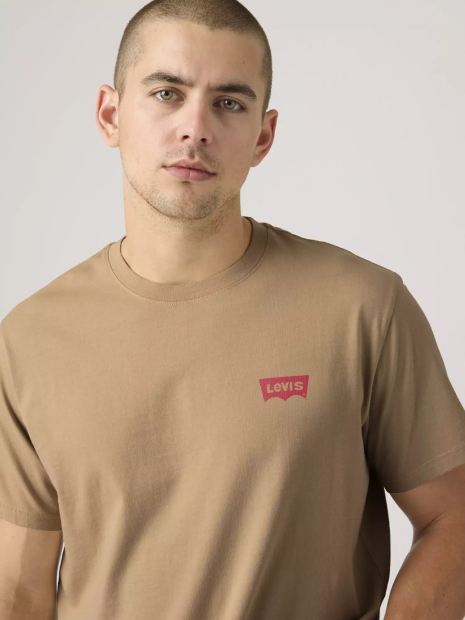 Мужская футболка Levi's с принтом 1161547540 (Коричневый L)