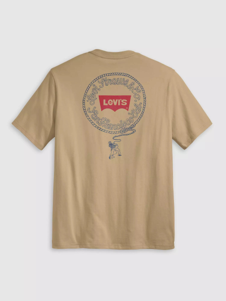 Мужская футболка Levi's с принтом 1161547540 (Коричневый L)