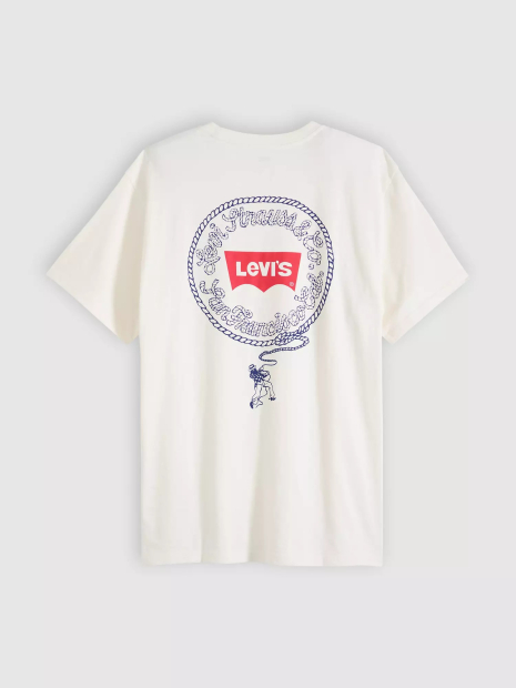 Мужская футболка Levi's с принтом 1161548656 (Молочный M)