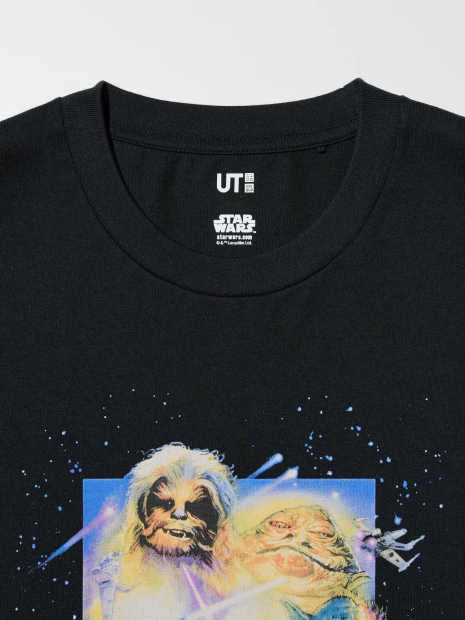Футболка UNIQLO Star Wars з принтом 1161550572 (Чорний L)