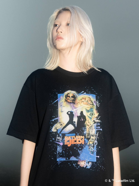 Футболка UNIQLO Star Wars з принтом 1161550572 (Чорний L)