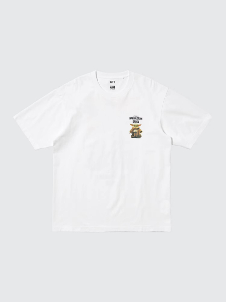 Футболка UNIQLO Star Wars з принтом спереду та ззаду 1161551262 (Білий M)