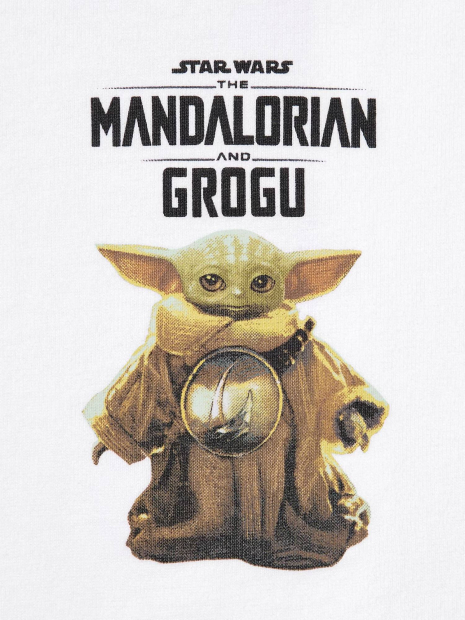 Футболка UNIQLO Star Wars з принтом спереду та ззаду 1161551262 (Білий M)