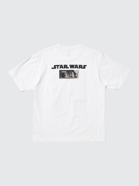 Футболка UNIQLO Star Wars з принтом спереду та ззаду 1161551781 (Білий XL)