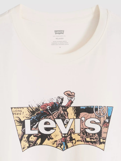 Футболка чоловіча Levi's з логотипом та принтом 1161574548 (Білий XL)
