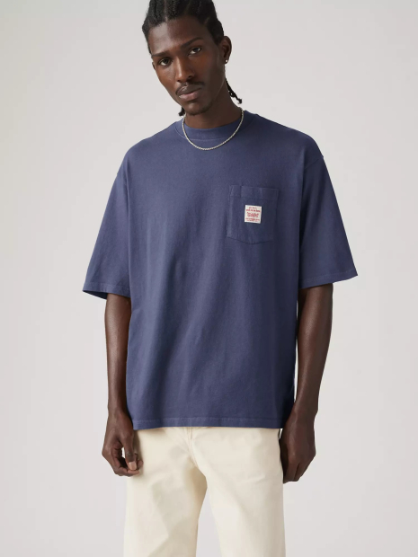 Футболка Levi's с карманом 1161584452 (Синий L)