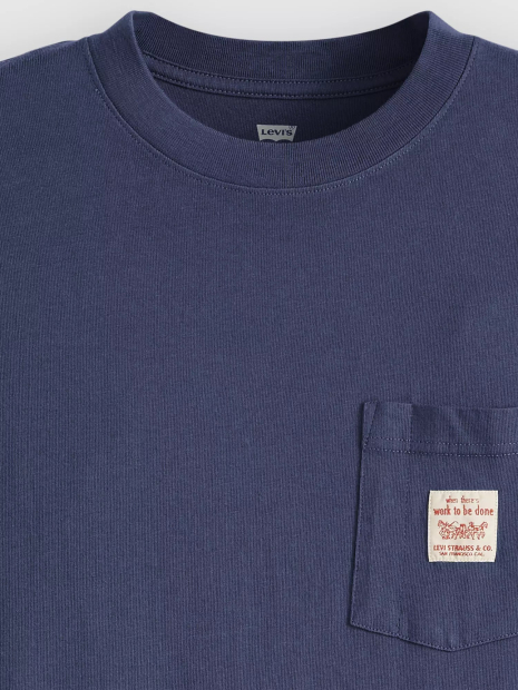 Футболка Levi's з кишенею 1161584452 (Синій L)