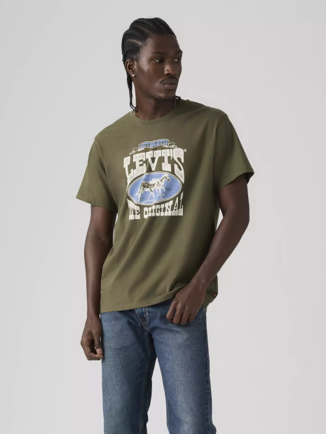 Жіноча футболка Levi's з принтом 1161614974 (Зелений S)