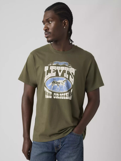 Жіноча футболка Levi's з принтом 1161614974 (Зелений S)