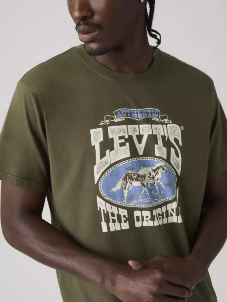 Жіноча футболка Levi's з принтом 1161614974 (Зелений S)