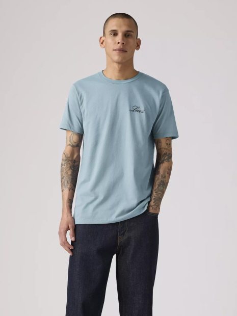 Футболка чоловіча Levi's з принтом 1161600850 (Блакитний M)