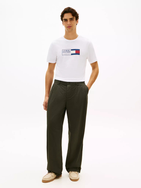Мужская футболка Tommy Hilfiger с логотипом 1161619340 (Белый M)