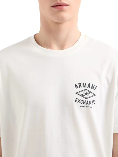 Футболка Armani Exchange з логотипом 1161632490 (Молочний XXL)
