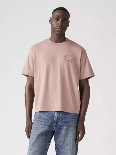 Футболка мужская Levi's с принтом 1161637455 (Розовый XL)