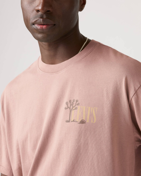 Футболка мужская Levi's с принтом 1161637455 (Розовый XL)