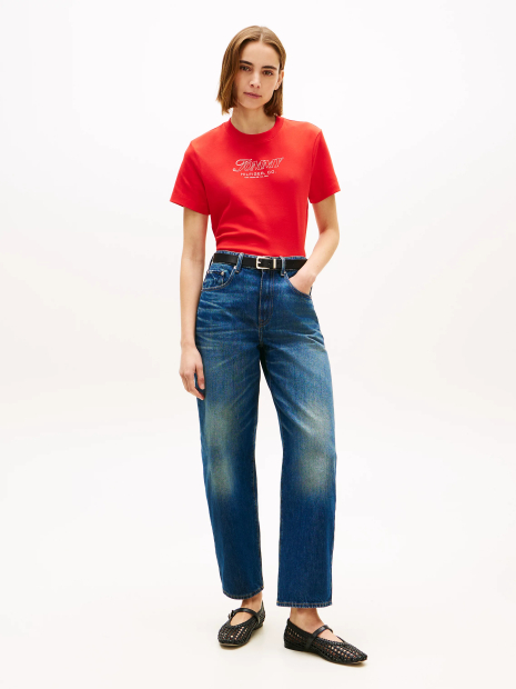 Жіноча футболка Tommy Hilfiger з логотипом 1161679461 (Червоний L)