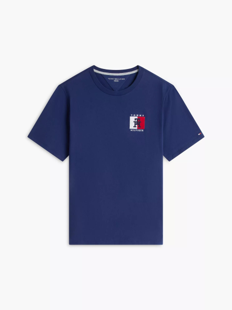Мужская футболка Tommy Hilfiger с логотипом 1161708788 (Синий S)