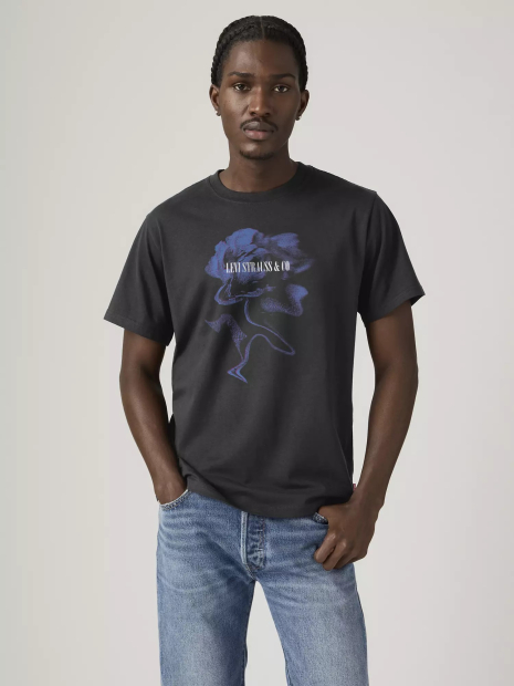 Футболка Levi's с принтом 1161813506 (Черный M)