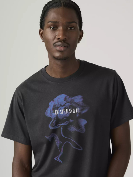 Футболка Levi's с принтом 1161813506 (Черный M)