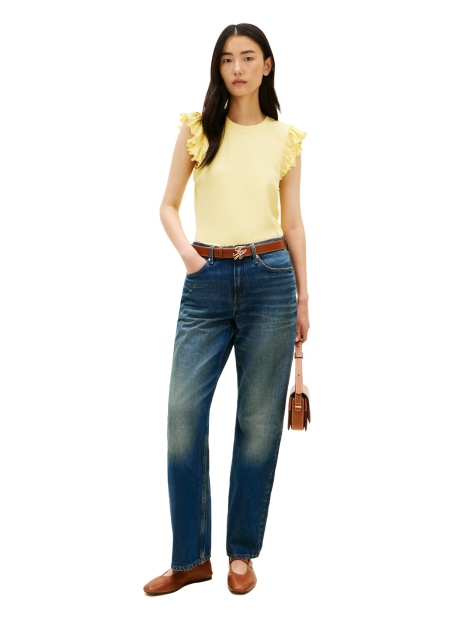 Футболка жіноча Tommy Hilfiger з рукавами-оборками 1161809640 (Жовтий M)