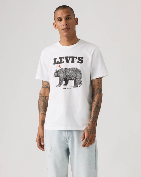Мужская футболка Levi's с принтом 1161832651 (Белый XS)