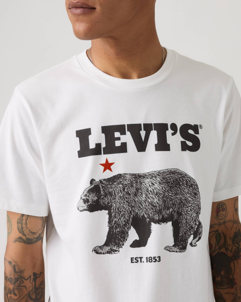 Мужская футболка Levi's с принтом 1161832651 (Белый XS)