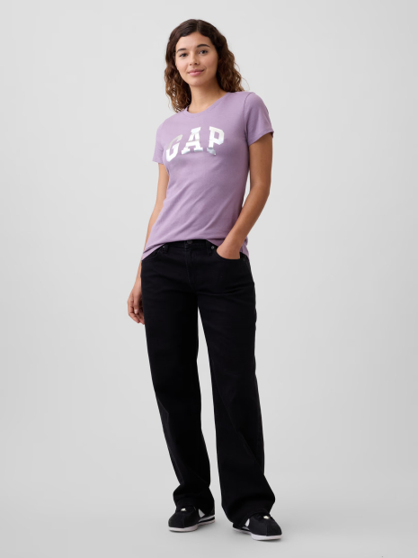 Женская футболка GAP с логотипом 1161897438 (Сиреневый XL)