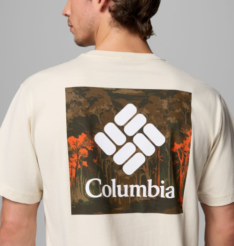 Мужская футболка Columbia с принтом сзади 1161929062 (Молочный L)