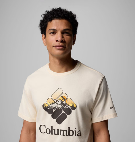 Мужская футболка Columbia с принтом 1161935576 (Молочный L)