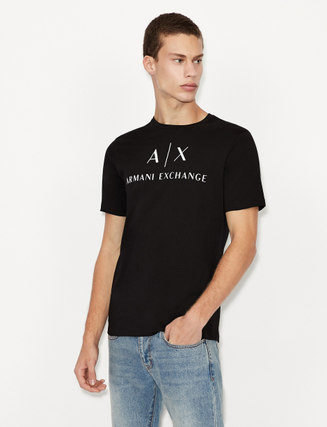 Футболка Armani Exchange з логотипом 1161949357 (Чорний M)