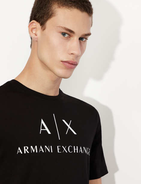 Футболка Armani Exchange з логотипом 1161949357 (Чорний M)