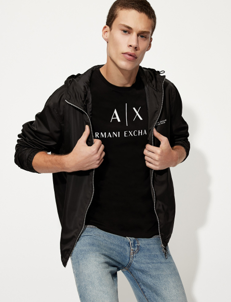 Футболка Armani Exchange з логотипом 1161949357 (Чорний M)