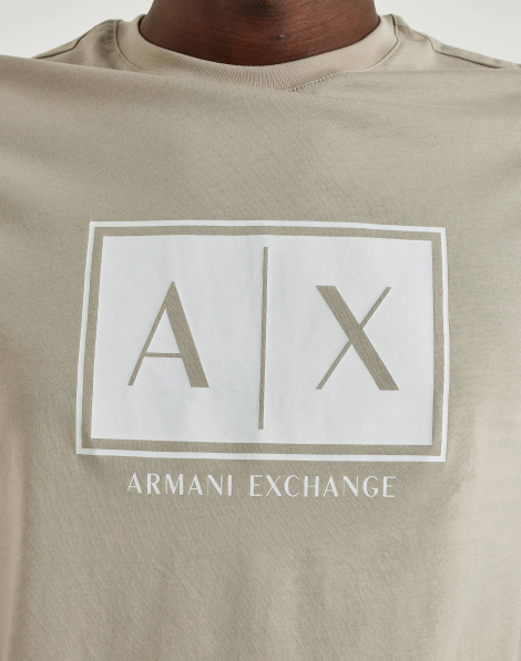 Футболка Armani Exchange с логотипом 1161982564 (Бежевый M)