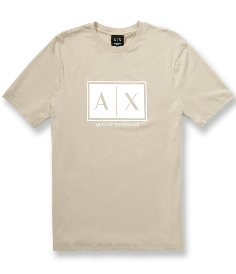 Футболка Armani Exchange с логотипом 1161982564 (Бежевый M)
