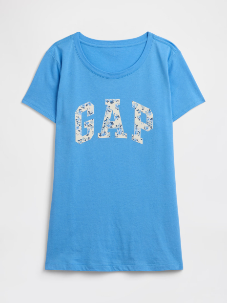 Женская футболка GAP с логотипом 1162101552 (Голубой M)