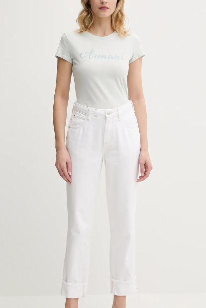 Женская футболка Armani Exchange с логотипом 1162385391 (Бирюзовый L)