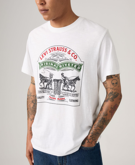 Мужская футболка Levi's с логотипом 1162468883 (Белый M)