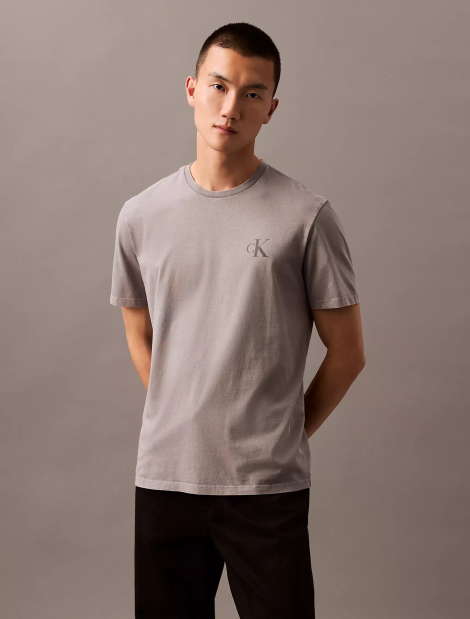 Мужская футболка Calvin Klein с логотипом 1162533476 (Серый XL)