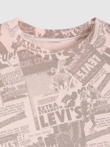Женская футболка Levi's с принтом 1162565947 (Розовый/Серый L)