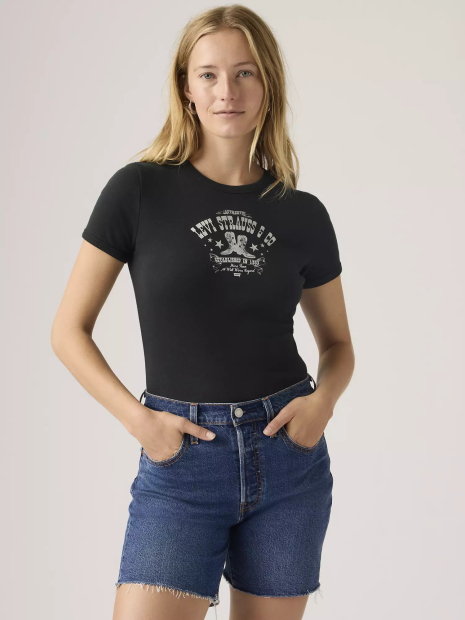 Женская футболка Levi's с принтом 1162565945 (Черный XL)