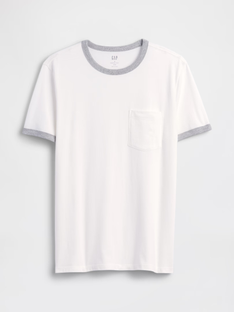 Чоловічі футболки GAP з кишенею 1162581392 (Білий XXL)