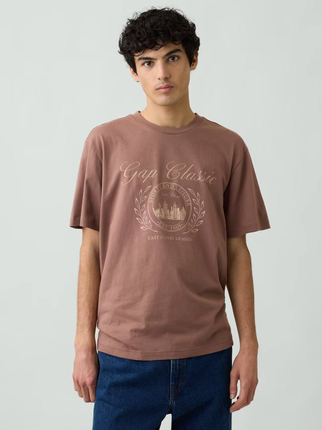 Мужская футболка GAP с логотипом 1162582085 (Коричневый L)