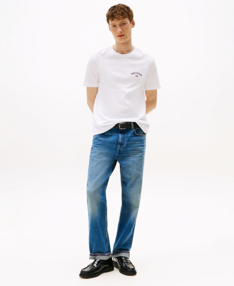 Мужская футболка Tommy Hilfiger с логотипом и принтом 1162590612 (Белый XL)