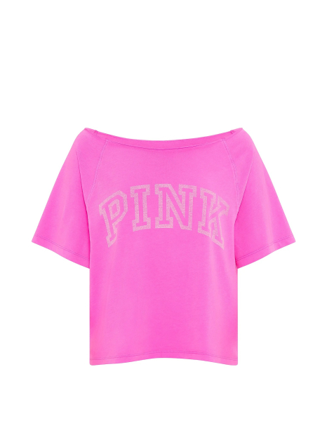 Жіноча футболка вільного крою Victoria's Secret Pink 1162633288 (Рожевий M)