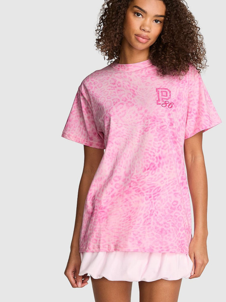 Жіноча футболка вільного крою Victoria's Secret Pink 1162662983 (Рожевий XS)