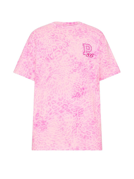 Жіноча футболка вільного крою Victoria's Secret Pink 1162642350 (Рожевий S)