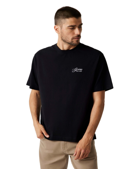 Мужская футболка Guess с принтом 1162651224 (Черный XL)