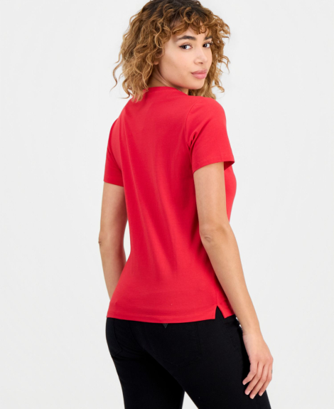 Женская футболка GUESS с логотипом 1162651852 (Красный M)